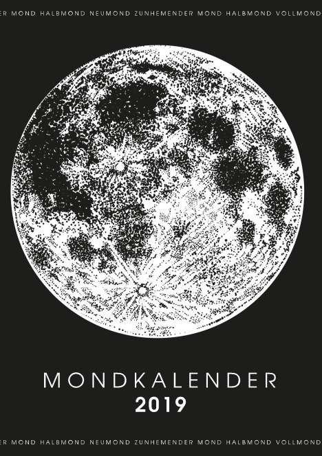 Martin Bock: Mein Mondkalender 2019 - Terminplaner &amp; Mond Kalender 2019 in einem, Buch