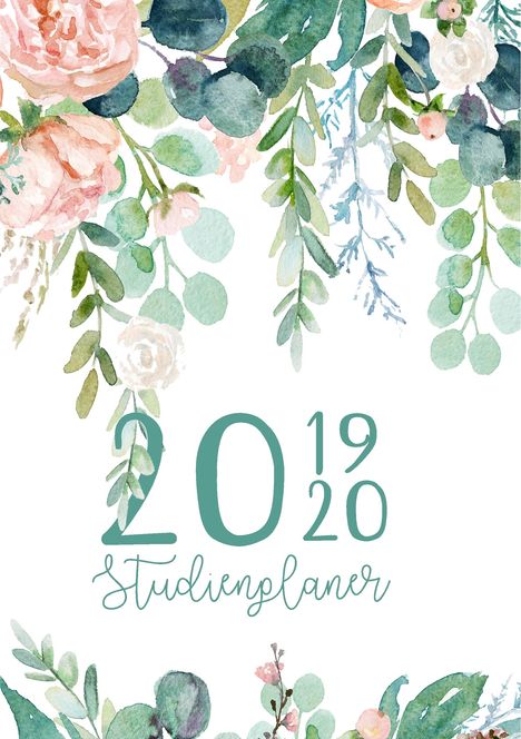 Justine Kros: Studienplaner und Semesterkalender für 2019 - 2020 | Ein Studentenkalender und Studentenplaner, Terminplaner, Timer und Kalender für das Studium, Buch