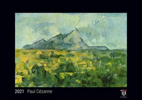 Paul Cézanne 2021 - Black Edition - Timokrates Kalender, Wandkalender, Bildkalender - DIN A4 (ca. 30 x 21 cm), Kalender