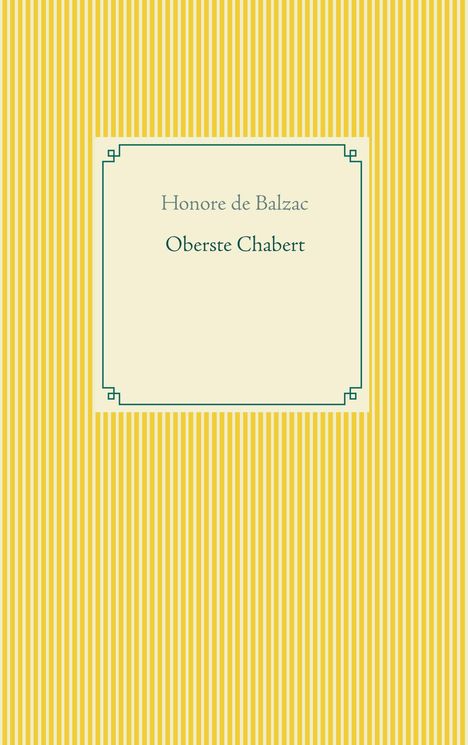 Honoré de Balzac: Oberste Chabert, Buch
