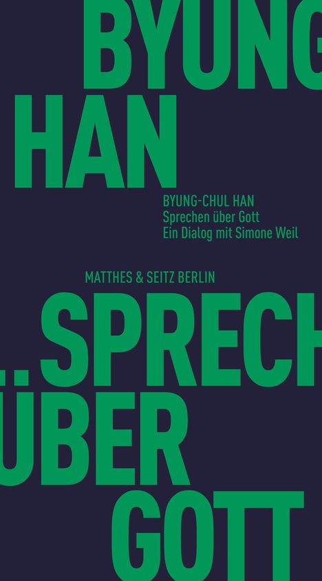 Byung-Chul Han: Sprechen über Gott, Buch