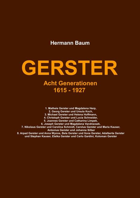 Hermann Baum: Gerster, Buch