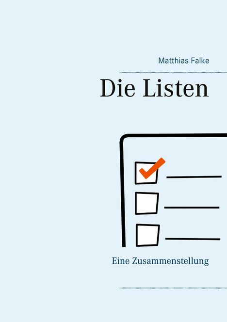 Matthias Falke: Falke, M: Listen, Buch