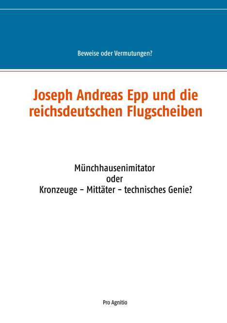 Joseph Andreas Epp und die reichsdeutschen Flugscheiben, Buch