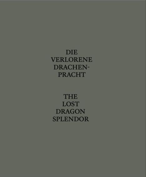 "Die Verlorene Drachenpracht, The Lost Dragon Splendor" in schwarzer Schrift auf grauem Hintergrund.