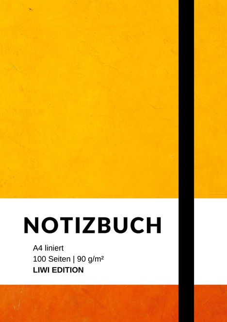 Notizbuch A4: Notizbuch A4 liniert - 100 Seiten Soft Cover - FSC Papier, Buch