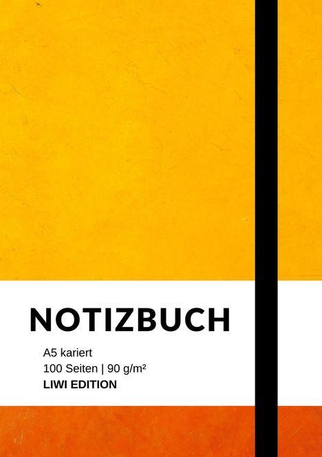 Notizbuch A5: Notizbuch A5 kariert - 100 Seiten 90g/m² - Soft Cover - FSC Papier, Buch