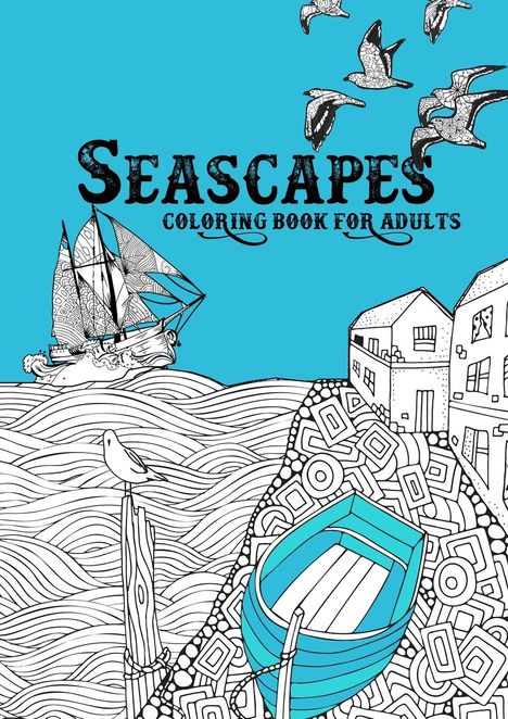 Monsoon Publishing: Seascapes Coloring Book for Adults, Buch