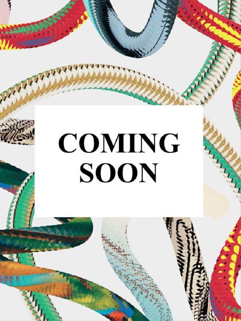 Text: "COMING SOON". Darstellung von farbenfrohen, verschlungenen Mustern ringsum.