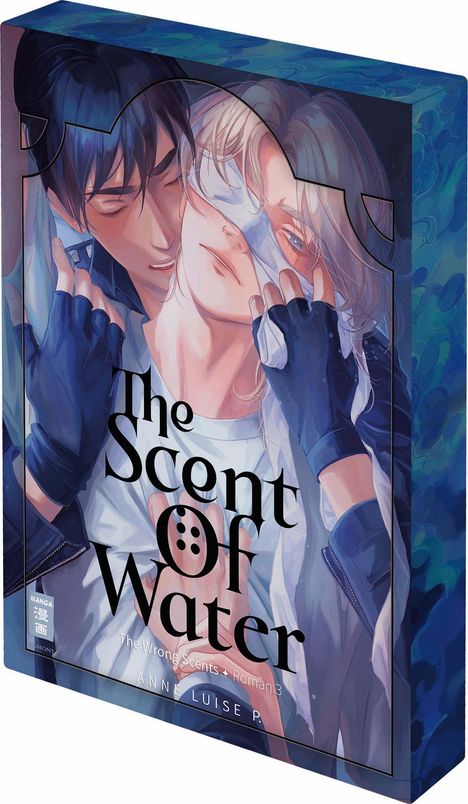 "The Scent of Water", "The Wrong Scents • Book 3". Blaues Cover mit verschwommenen Kreisen und Manga-Logo in der Ecke.
