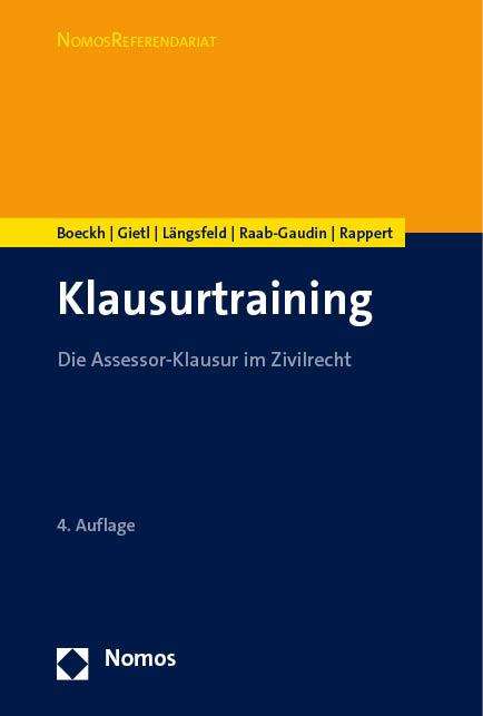 Walter Boeckh: Klausurtraining, Buch