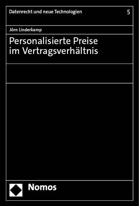 Jörn Linderkamp: Personalisierte Preise im Vertragsverhältnis, Buch