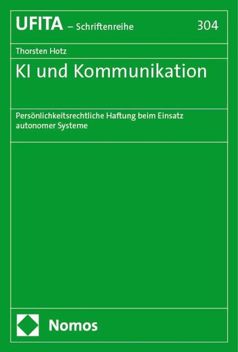 Thorsten Hotz: KI und Kommunikation, Buch