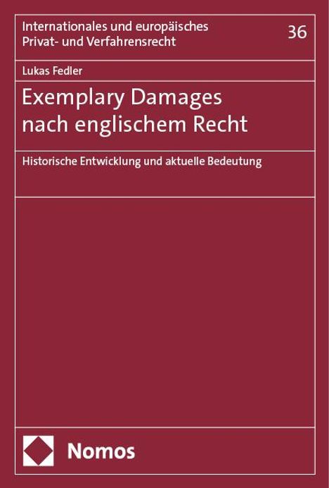 Lukas Fedler: Exemplary Damages nach englischem Recht, Buch