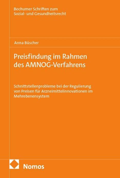 Anna Büscher: Preisfindung im Rahmen des AMNOG-Verfahrens, Buch