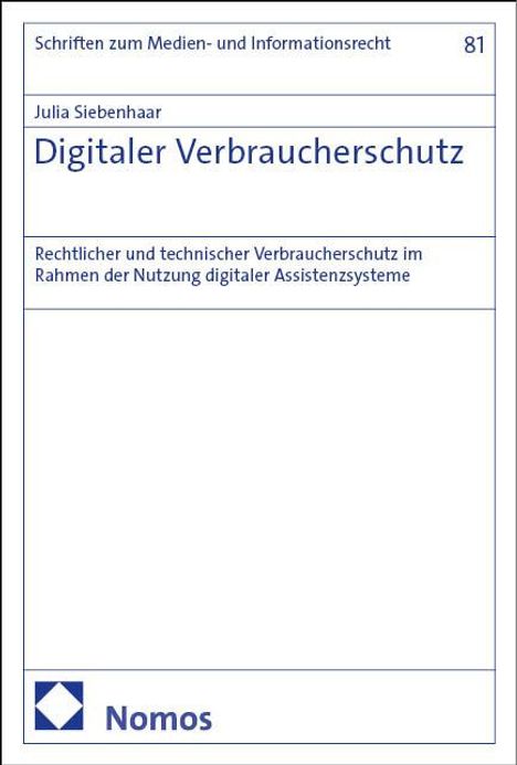 Julia Siebenhaar: Digitaler Verbraucherschutz, Buch