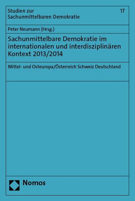 Sachunmittelbare Demokratie im interdisziplinären und internationalen Kontext 2014/2015, Buch