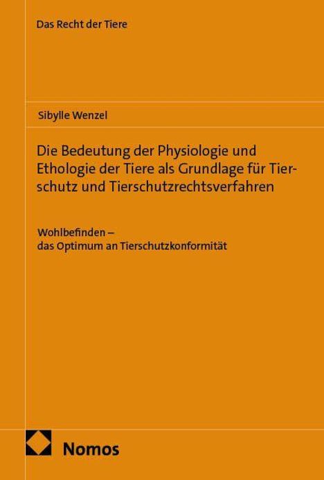 "Die Bedeutung der Physiologie und Ethologie der Tiere..." Text in Schwarz auf orangefarbenem Hintergrund, Nomos-Logo unten.