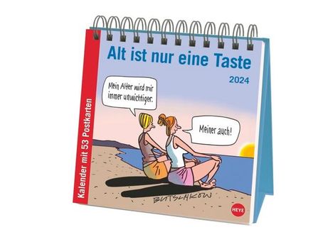 Peter Butschkow: Butschkow: Alt ist nur eine Taste Premium-Postkartenk. 2024, Kalender