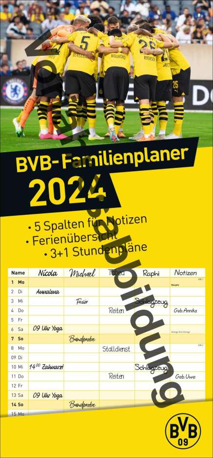 BVB Familienplaner 2025, Kalender