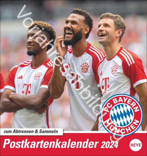 FC Bayern München Postkartenkalender 2025, Kalender