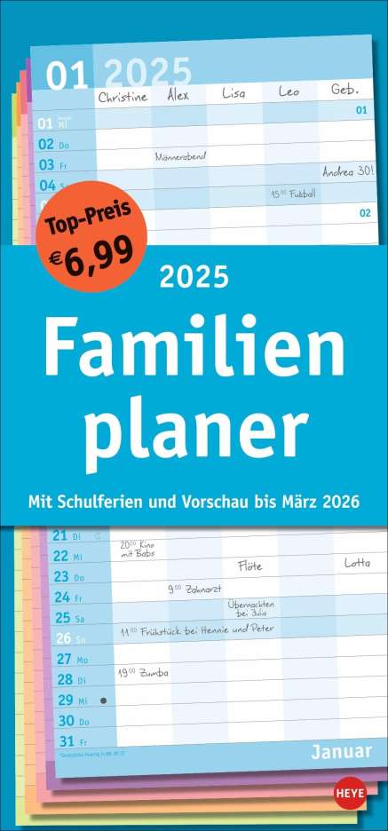 Basic Familienplaner 2025, Kalender