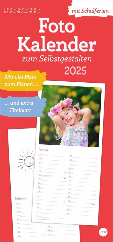 Fotokalender zum Selbstgestalten 2025, Kalender