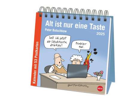 Peter Butschkow: Peter Butschkow: Alt ist nur eine Taste Premium-Postkartenkalender 2025, Kalender