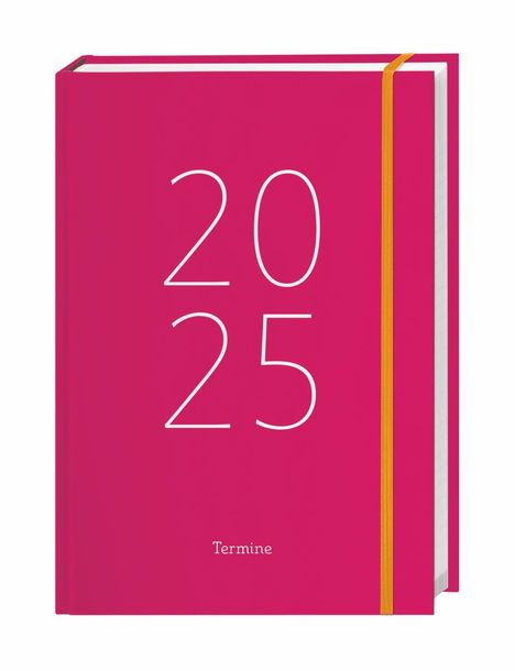 Tages-Kalenderbuch A6, pink 2025, Buch