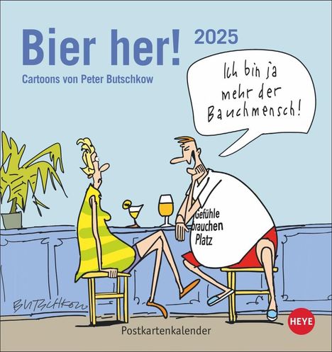 Peter Butschkow: Bier her Postkartenkalender 2025, Kalender