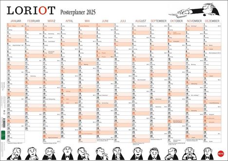 Loriot Posterplaner 2025, Kalender