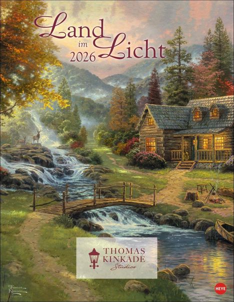 Thomas Kinkade: Thomas Kinkade: Land im Licht Kalender 2026, Kalender