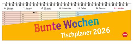 Bunte Wochen Wochenquerplaner 2026, Kalender