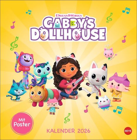 Gabby's Dollhouse Broschurkalender 2026, Kalender