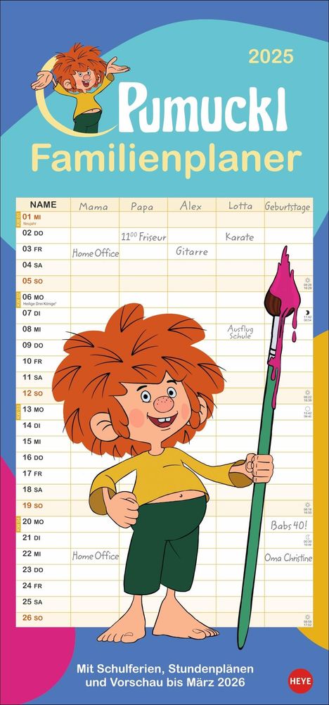 Pumuckl Familienplaner 2025, Kalender