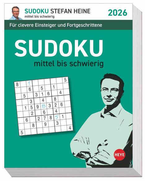 Stefan Heine: Stefan Heine Sudoku mittel Tagesabreißkalender 2026, Kalender