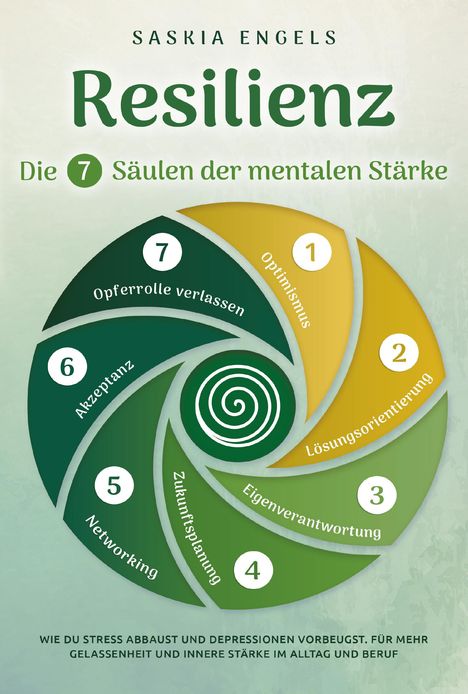 Saskia Engels: Resilienz - Die 7 Säulen der mentalen Stärke: Wie du Stress abbaust und Depressionen vorbeugst. Für mehr Gelassenheit und innere Stärke im Alltag und Beruf, Buch