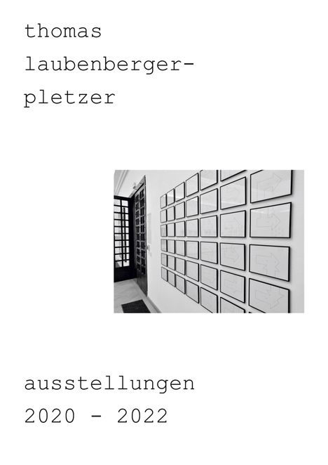 Thomas Laubenberger-Pletzer: thomas laubenberger-pletzer ausstellungen 2020-2022, Buch