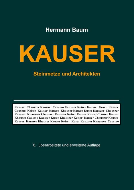 Hermann Baum: Kauser, Buch