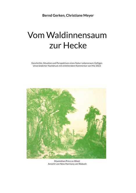 Bernd Gerken: Vom Waldinnensaum zur Hecke, Buch