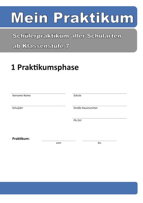 Frank Mühlbauer: Mein Praktikum - 1 Praktikumsphase, Buch
