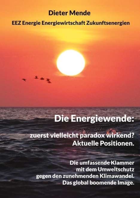 Dieter Mende: Die Energiewende: zuerst vielleicht paradox wirkend? Aktuelle Positionen., Buch