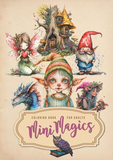 Monsoon Publishing: Mini Magics Coloring Book for Adults, Buch