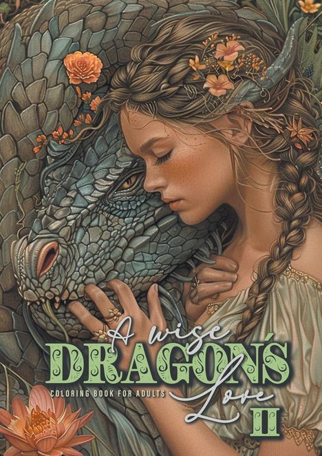 Monsoon Publishing: A wise Dragon´s Love Coloring Book for Adults 2, Buch