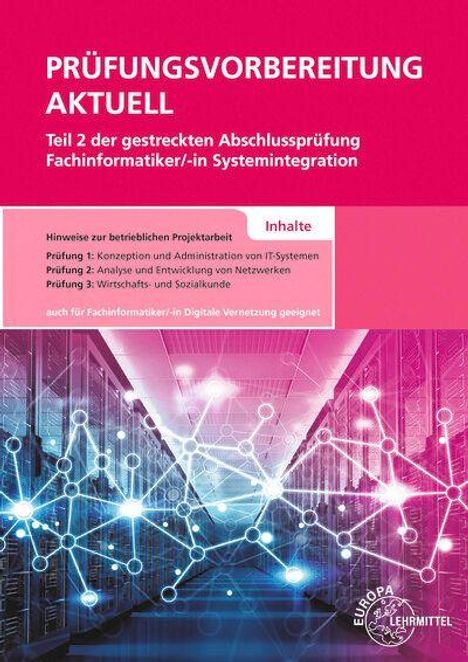"PRÜFUNGSVORBEREITUNG AKTUELL" steht groß auf einem magentafarbenen Cover. Ein Netzwerk-Illustration ist darunter zu sehen.