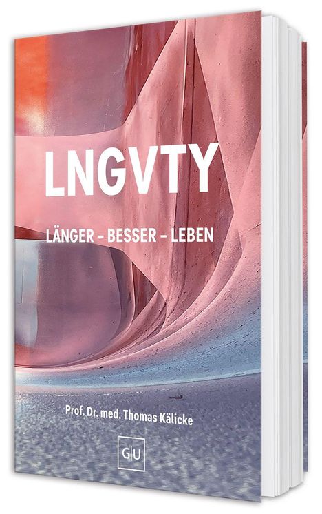 "LNGVTY - LÄNGER BESSER LEBEN" von Prof. Dr. med. Thomas Käälické. Abstrakte Kunst mit geschwungenen Linien.