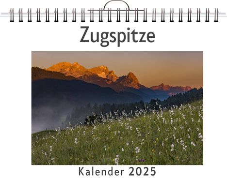 Henry Wolf: Zugspitze - (Wandkalender 2025, Kalender DIN A4 quer, Monatskalender im Querformat mit Kalendarium, das perfekte Geschenk), Kalender