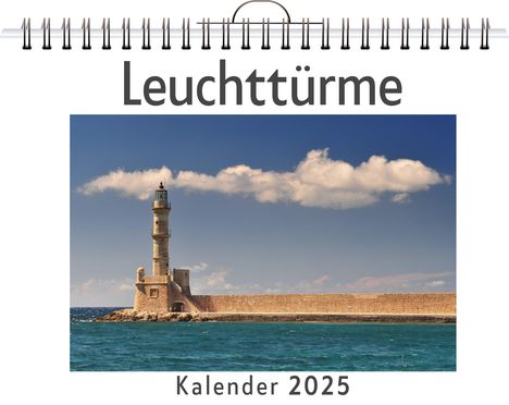 Olivia Hoffmann: Leuchttürme - (Wandkalender 2025, Kalender DIN A4 quer, Monatskalender im Querformat mit Kalendarium, das perfekte Geschenk), Kalender