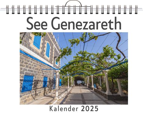 Ella Becker: See Genezareth - (Wandkalender 2025, Kalender DIN A4 quer, Monatskalender im Querformat mit Kalendarium, das perfekte Geschenk), Kalender