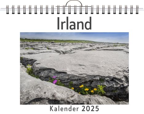 Eva Lang: Irland - (Wandkalender 2025, Kalender DIN A4 quer, Monatskalender im Querformat mit Kalendarium, das perfekte Geschenk), Kalender